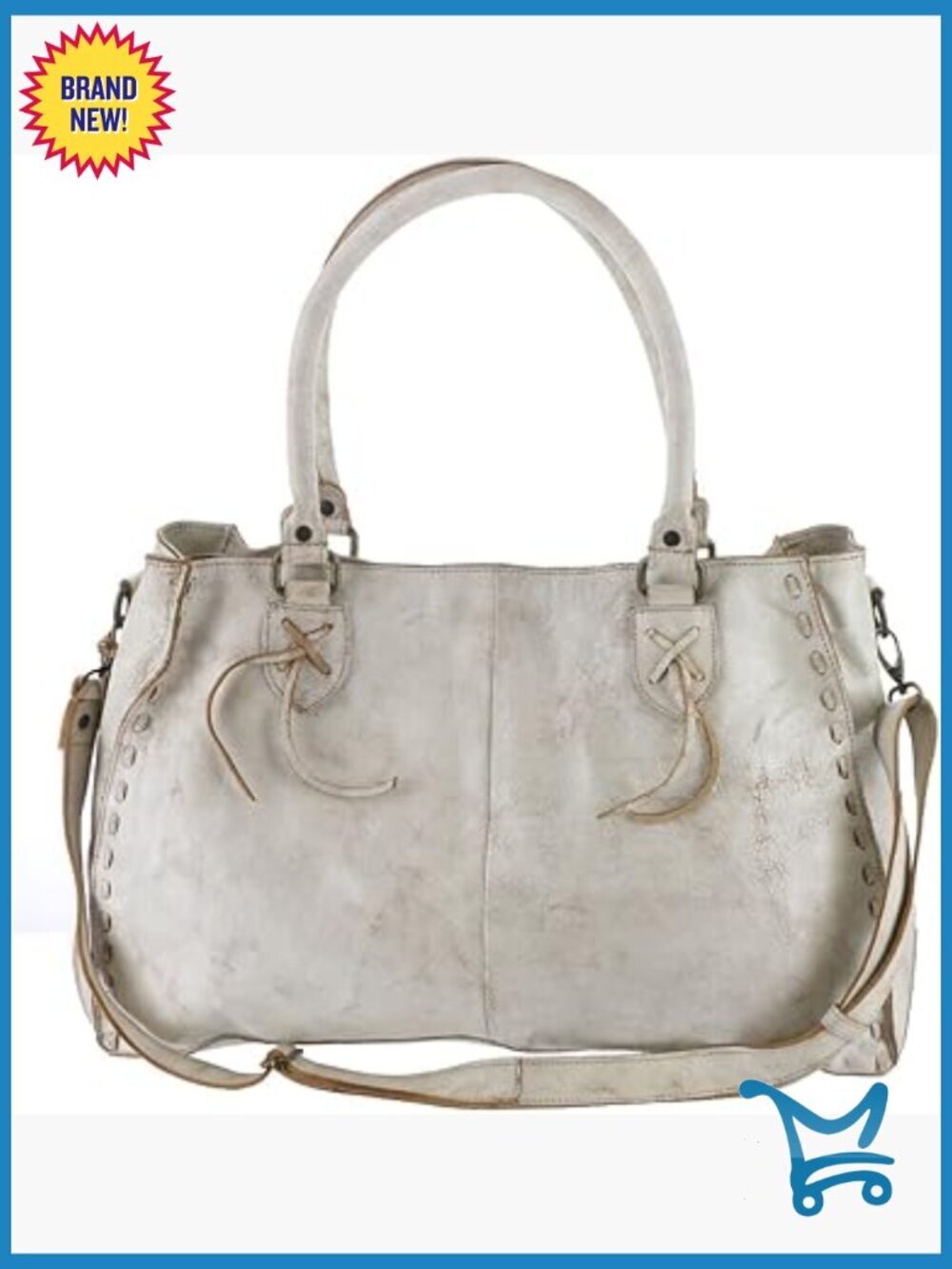 Luxe Leather Satchel Crossbody Bag with Top Handles